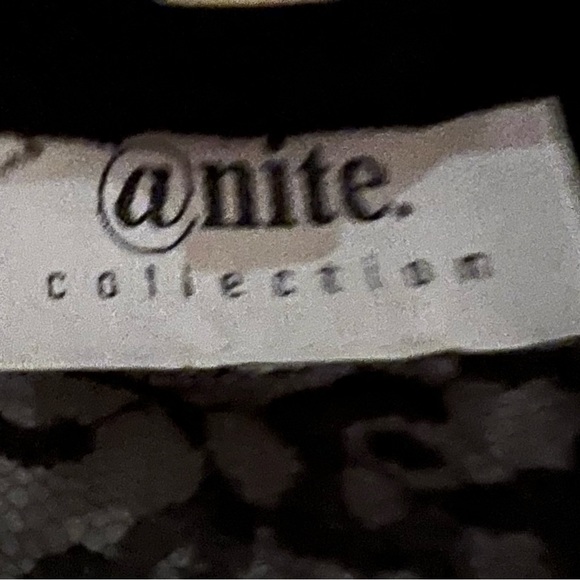 Black, sheer lace button-down shirt - Picture 5 of 5